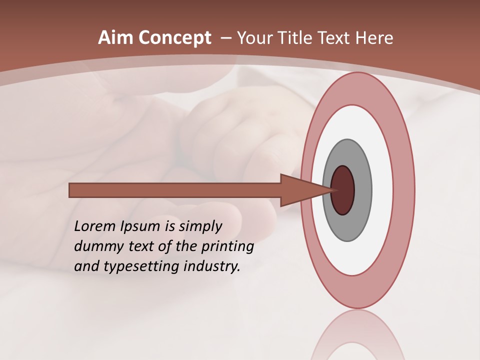 Baby Holding Dad's Finger PowerPoint Template