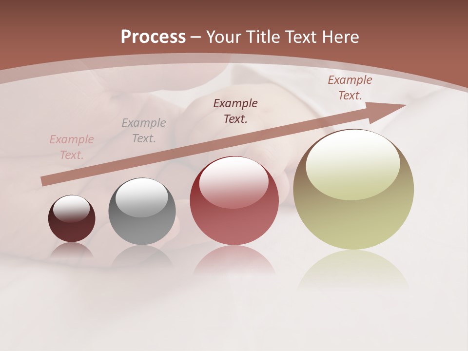 Baby Holding Dad's Finger PowerPoint Template