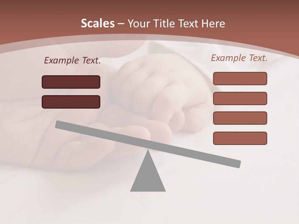 Baby Holding Dad's Finger PowerPoint Template