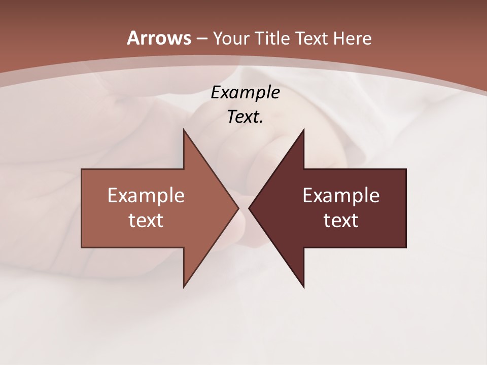 Baby Holding Dad's Finger PowerPoint Template