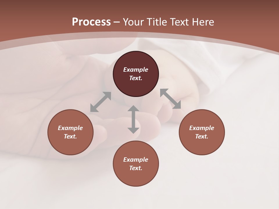 Baby Holding Dad's Finger PowerPoint Template