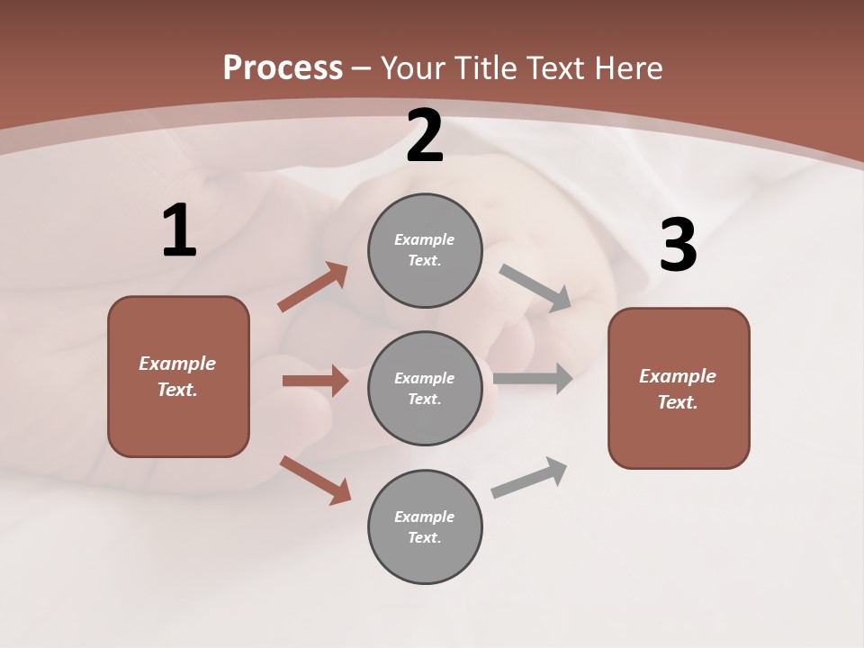 Baby Holding Dad's Finger PowerPoint Template