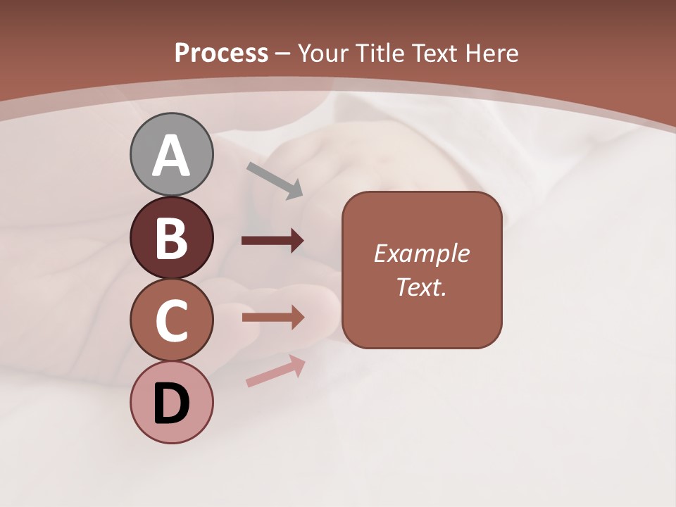 Baby Holding Dad's Finger PowerPoint Template