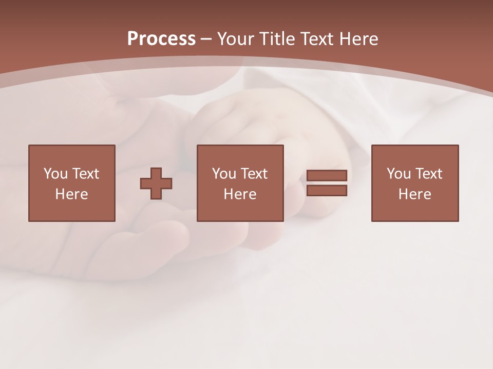 Baby Holding Dad's Finger PowerPoint Template