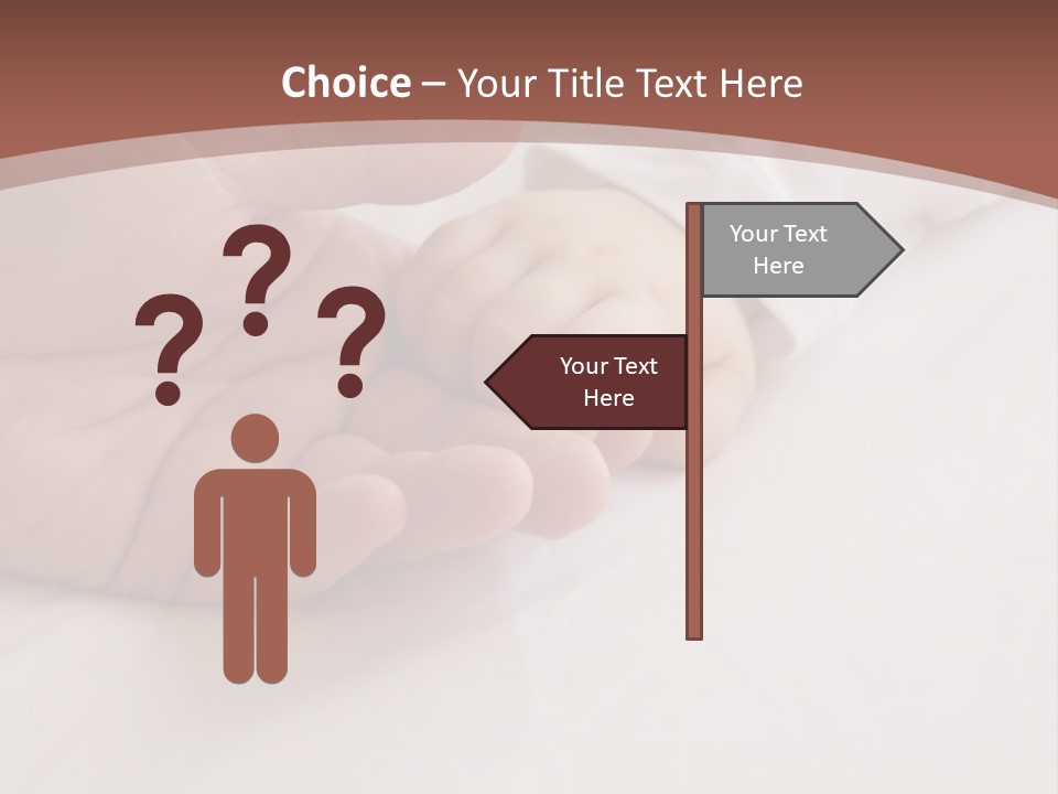 Baby Holding Dad's Finger PowerPoint Template