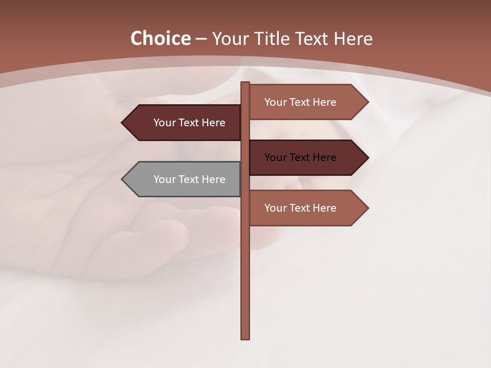Baby Holding Dad's Finger PowerPoint Template