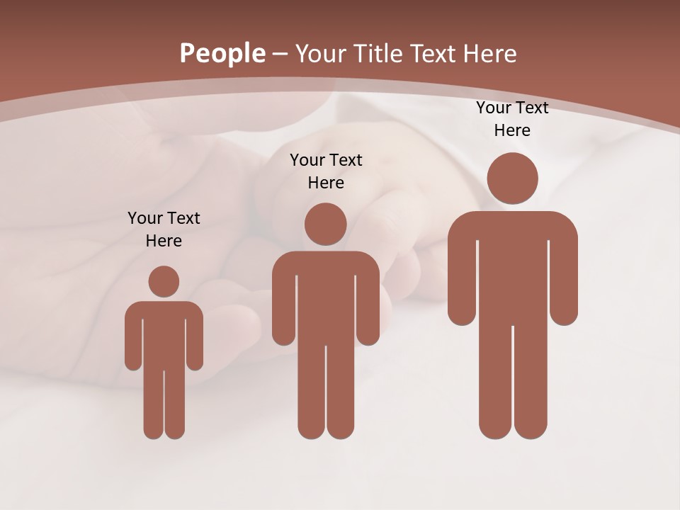 Baby Holding Dad's Finger PowerPoint Template