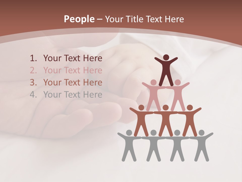 Baby Holding Dad's Finger PowerPoint Template