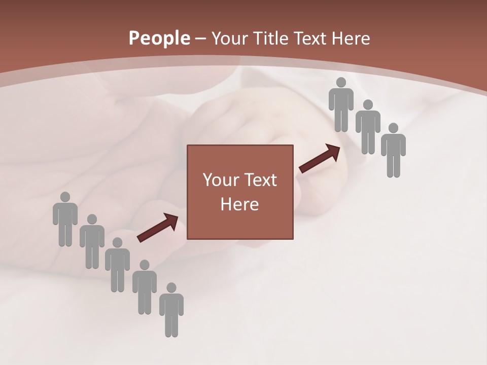 Baby Holding Dad's Finger PowerPoint Template