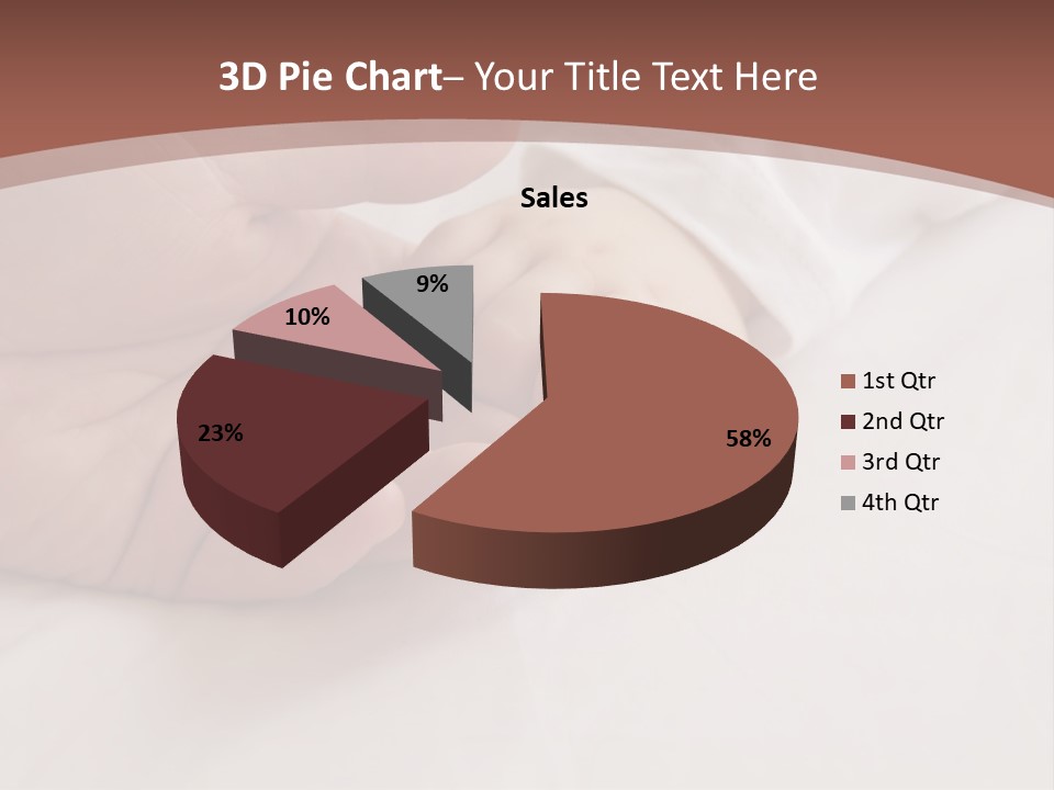 Baby Holding Dad's Finger PowerPoint Template