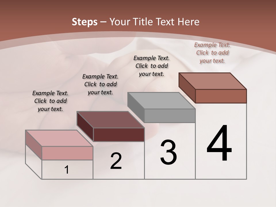 Baby Holding Dad's Finger PowerPoint Template