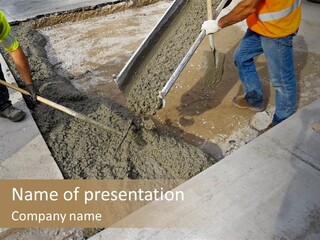 Pouring Concrete Floor PowerPoint Template