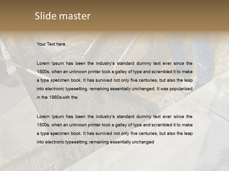 Pouring Concrete Floor PowerPoint Template