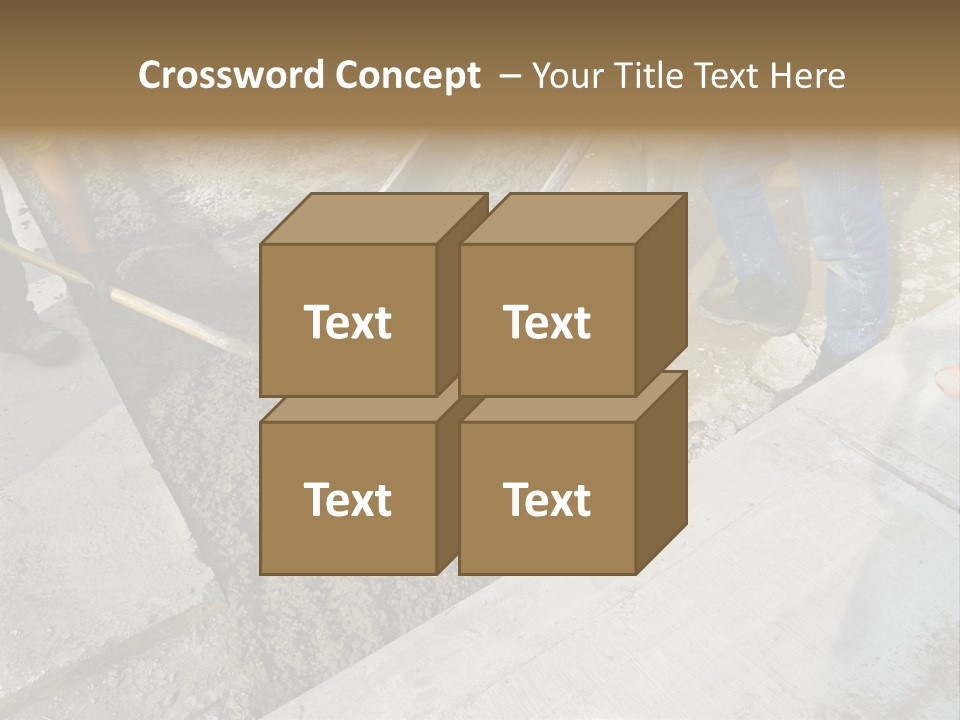 Pouring Concrete Floor PowerPoint Template