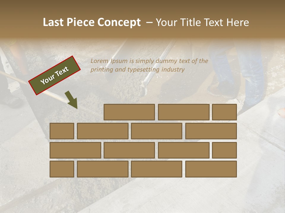 Pouring Concrete Floor PowerPoint Template