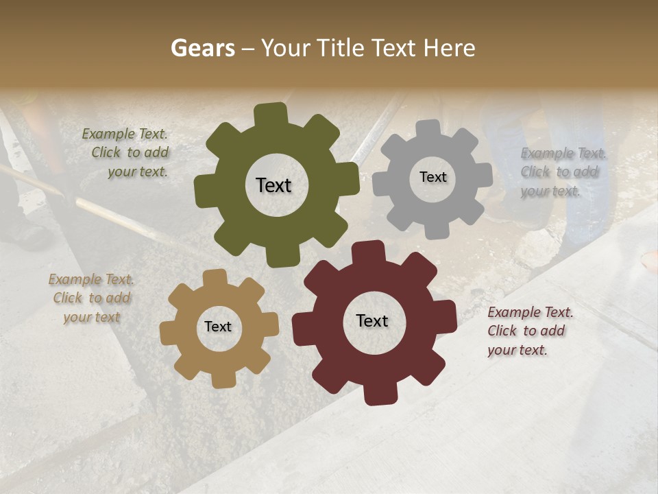 Pouring Concrete Floor PowerPoint Template