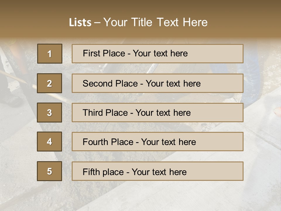 Pouring Concrete Floor PowerPoint Template