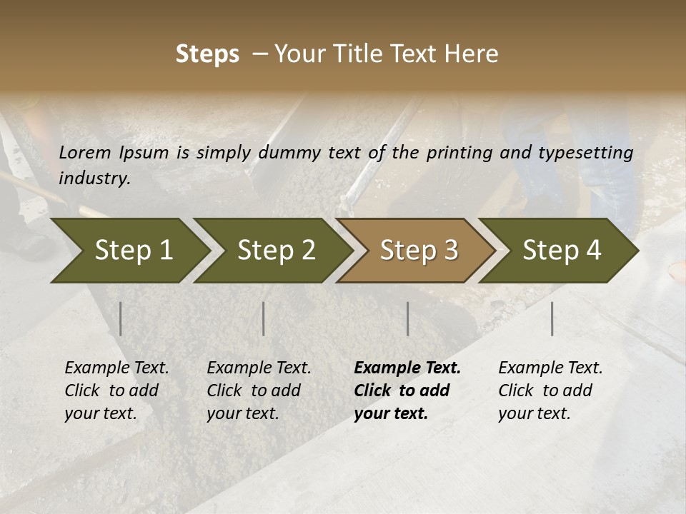 Pouring Concrete Floor PowerPoint Template