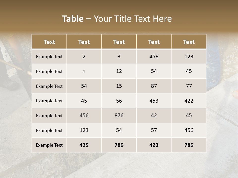 Pouring Concrete Floor PowerPoint Template