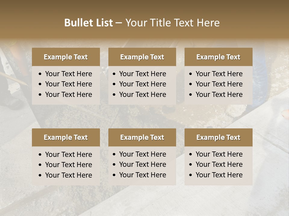 Pouring Concrete Floor PowerPoint Template