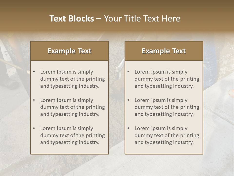 Pouring Concrete Floor PowerPoint Template