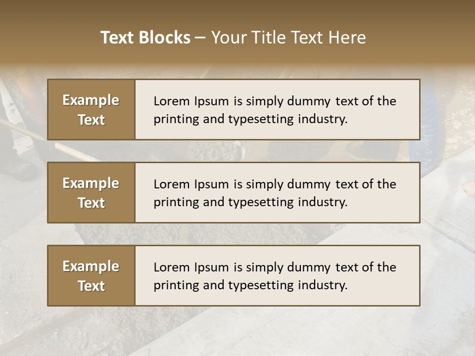 Pouring Concrete Floor PowerPoint Template