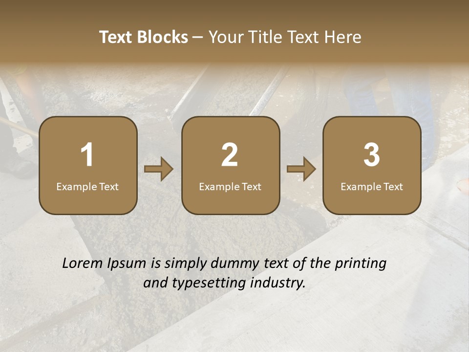Pouring Concrete Floor PowerPoint Template