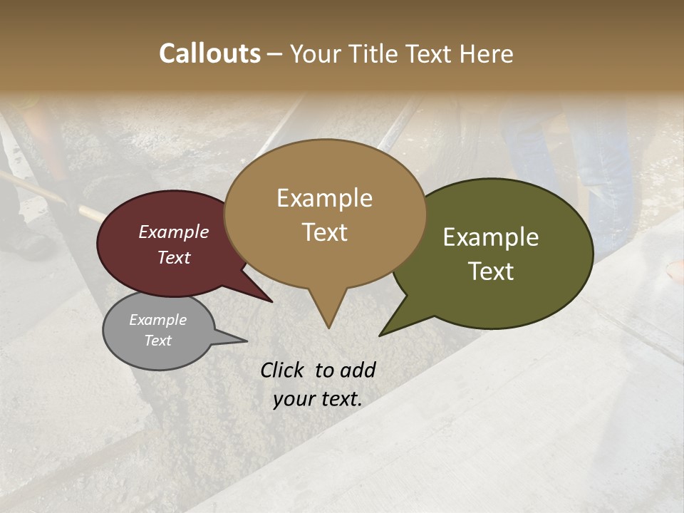 Pouring Concrete Floor PowerPoint Template