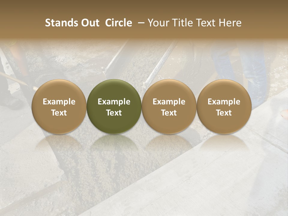 Pouring Concrete Floor PowerPoint Template