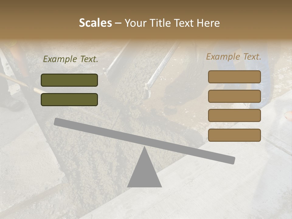 Pouring Concrete Floor PowerPoint Template