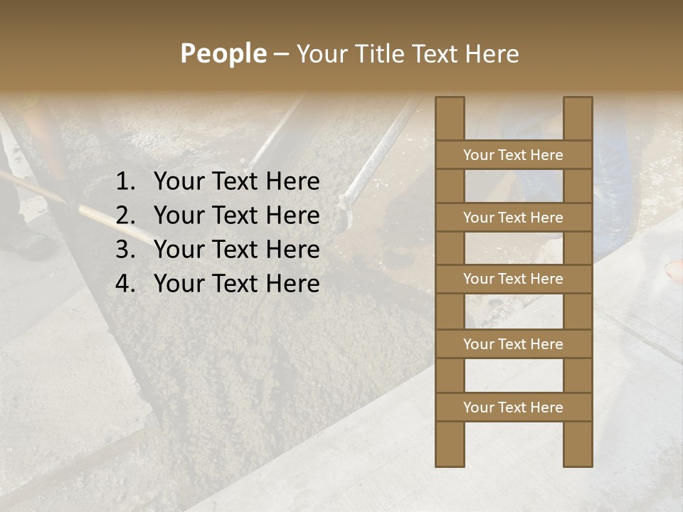 Pouring Concrete Floor PowerPoint Template