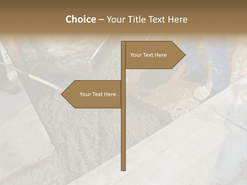 Pouring Concrete Floor PowerPoint Template