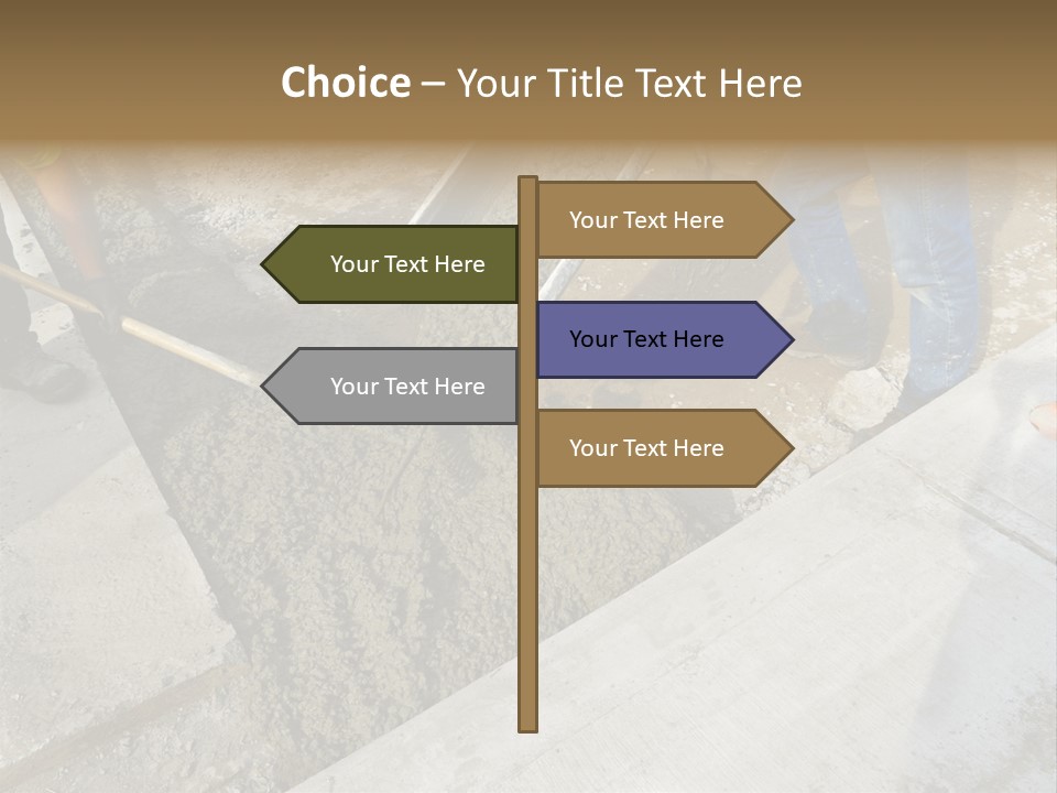 Pouring Concrete Floor PowerPoint Template