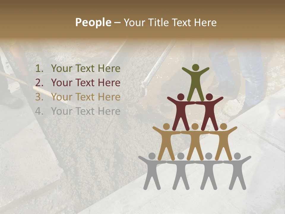 Pouring Concrete Floor PowerPoint Template