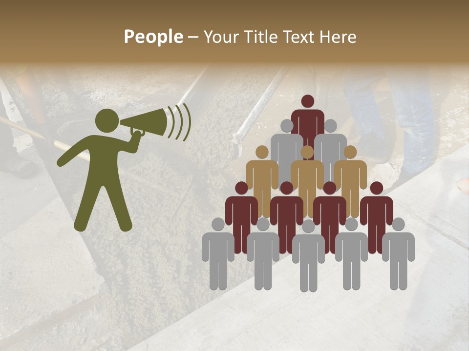 Pouring Concrete Floor PowerPoint Template