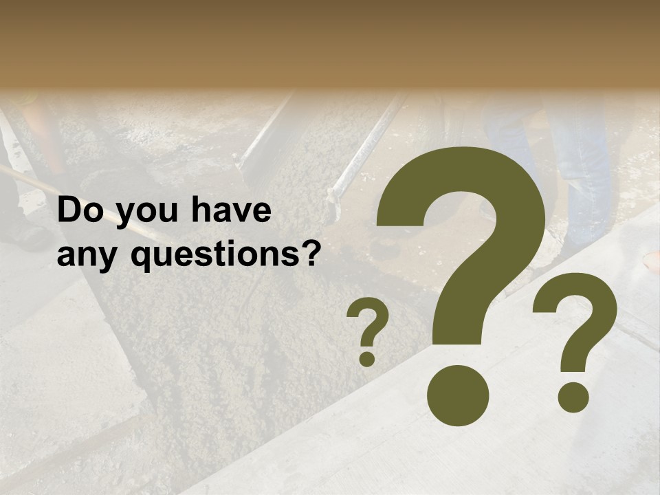 Pouring Concrete Floor PowerPoint Template