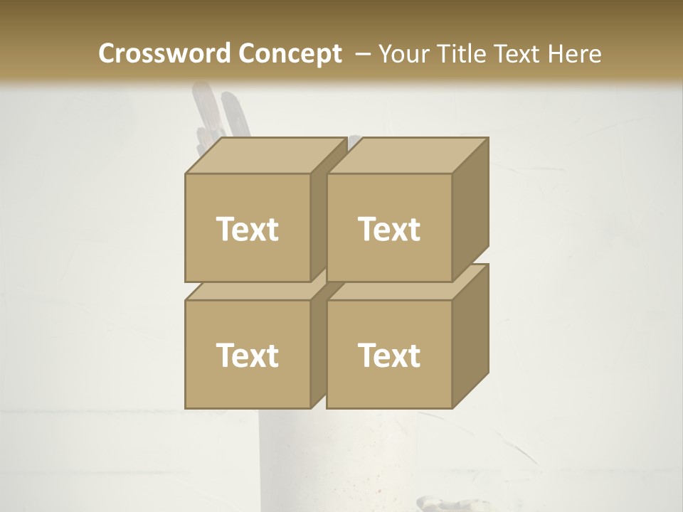 Glass With Artist's Brushes PowerPoint Template
