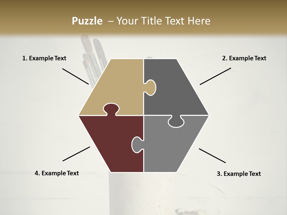 Glass With Artist's Brushes PowerPoint Template