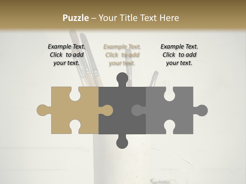 Glass With Artist's Brushes PowerPoint Template