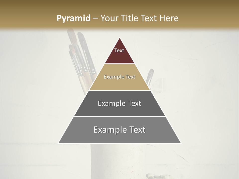 Glass With Artist's Brushes PowerPoint Template