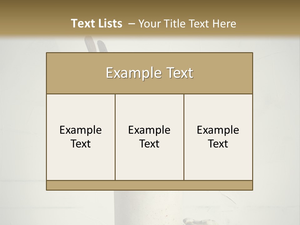 Glass With Artist's Brushes PowerPoint Template