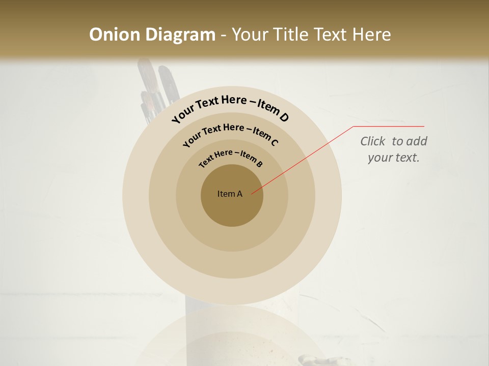 Glass With Artist's Brushes PowerPoint Template