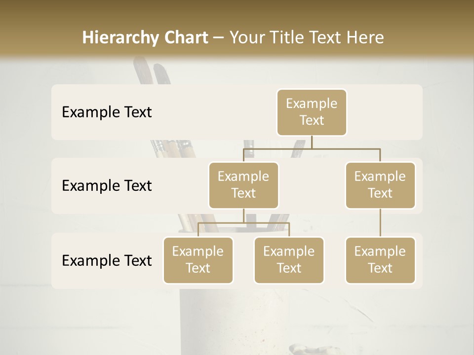 Glass With Artist's Brushes PowerPoint Template