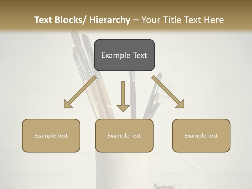 Glass With Artist's Brushes PowerPoint Template