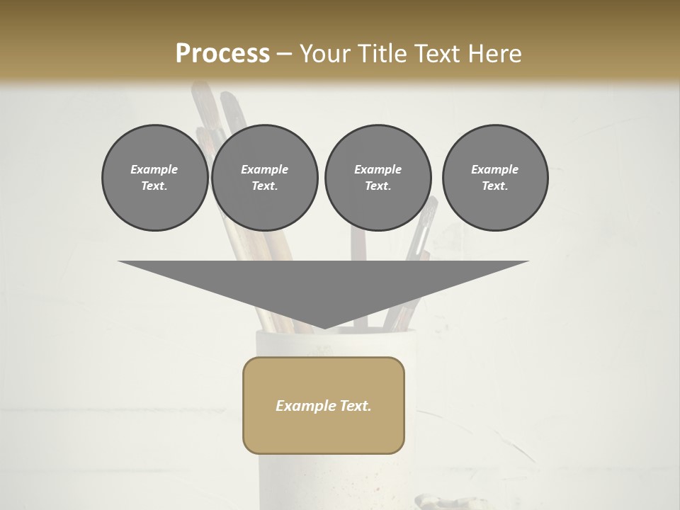 Glass With Artist's Brushes PowerPoint Template