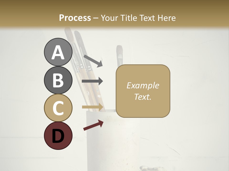 Glass With Artist's Brushes PowerPoint Template
