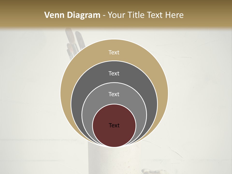 Glass With Artist's Brushes PowerPoint Template