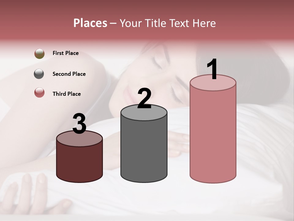 Girl Sleeping On A Pillow PowerPoint Template