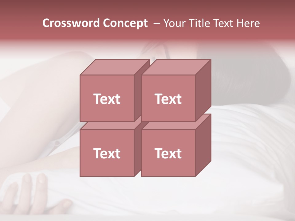 Girl Sleeping On A Pillow PowerPoint Template