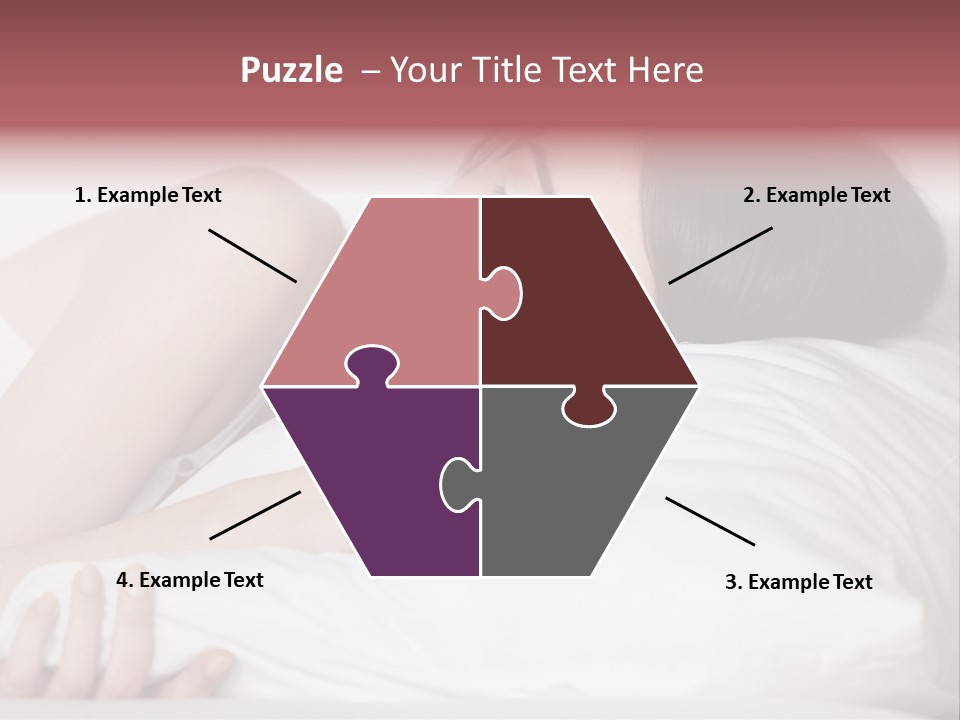 Girl Sleeping On A Pillow PowerPoint Template